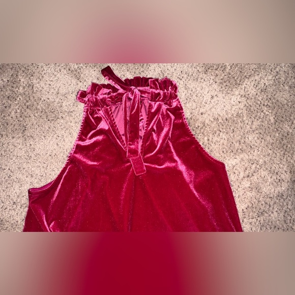 Gibson x Glam Motherchic Date Night Women’s Velvet Halter Top Size Medium Pink - Picture 10 of 11